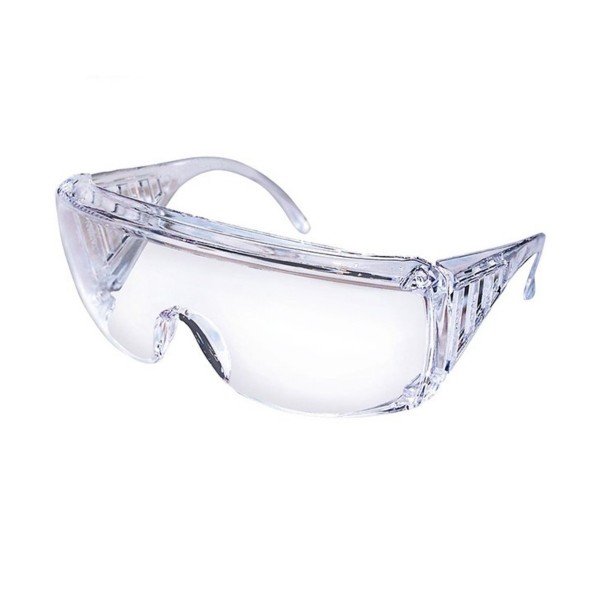 عینک ایمنی بغل کرکره ای شفاف آلبا