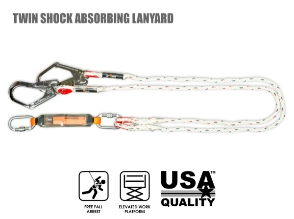 لنیارد ایمنی دو قلاب شوک دار کاستا مدل KOSTA KO3008-T