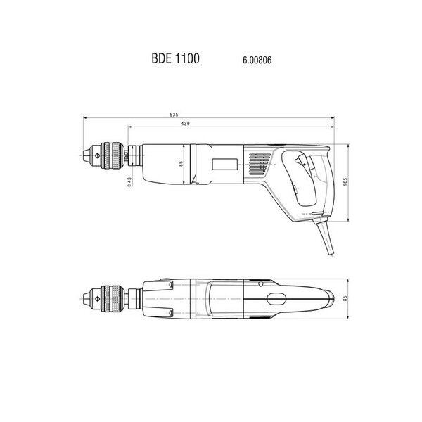 دریل گیربکسی متابو مدل BDE 1100