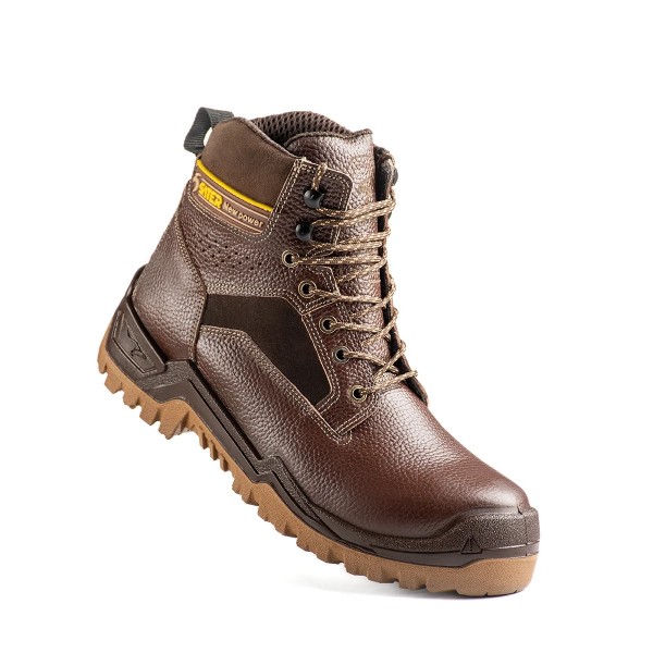 پوتین ایمنی ساتر مدل نیو پاور قهوه ای