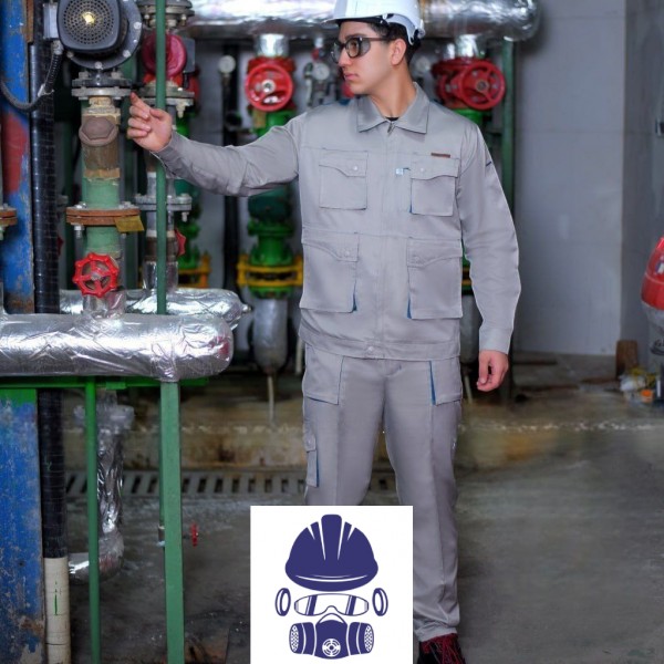 لباس کار پروشات مدل پولاد استخوانی سبز