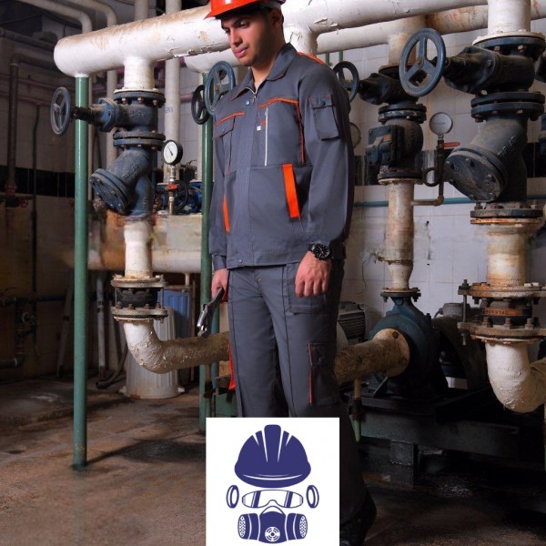 لباس کار پروشات مدل سناتور طوسی نارنجی