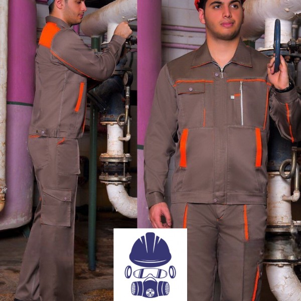 لباس کار پروشات مدل سناتور شکلاتی نارنجی