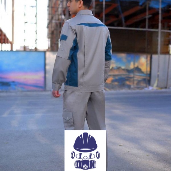 لباس کار پروشات مدل سپهر استخوانی سبز