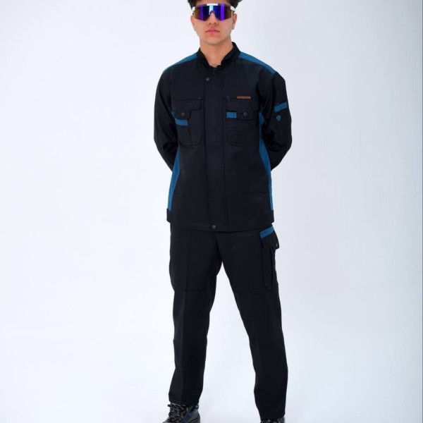 لباس کار پروشات مدل سهند مشکی سبز