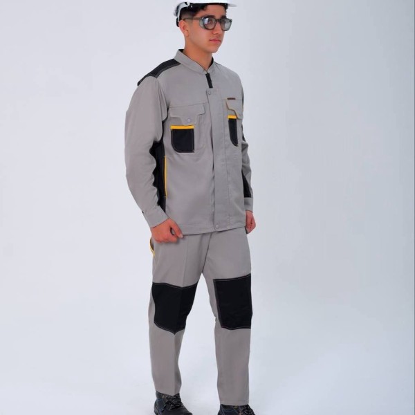 لباس کار پروشات مدل سهند استخوانی مشکی