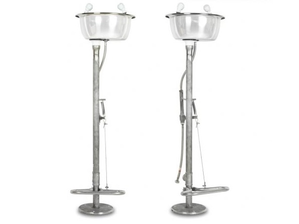 چشم شوي پدالی پایه دار استیل