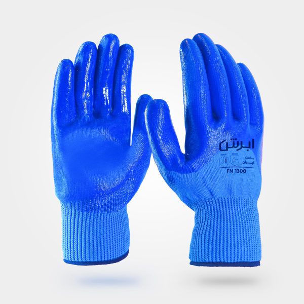 دستکش نیتریل دو سوم ابرش مدل FN1300