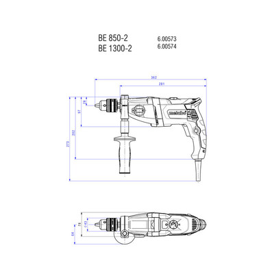 دریل گیربکسی متابو مدل BEV 1300-2