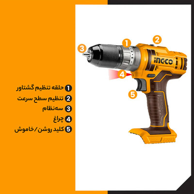 دریل چکشی اینکو مدل CIDLI20508