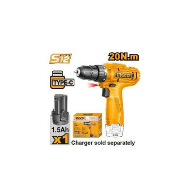 دریل پیچ گوشتی شارژی اینکو مدل CDLI12428-12v