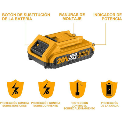 باطری شارژی 20 ولت 2  آمپر اینکو مدل  FB-LI-20011