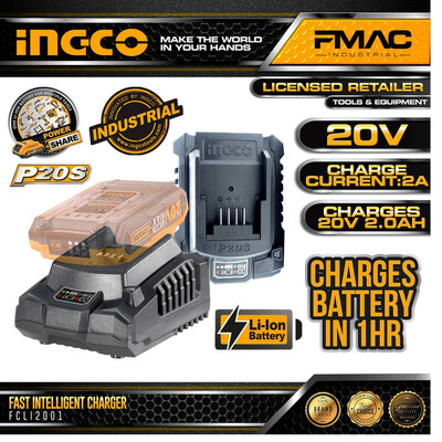 شارژر باتری 20 ولت 2 آمپر اینکو مدل FCLI-2001-20v-2.0Ah