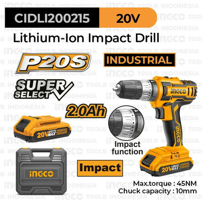 دریل پیچ گوشتی  چکشی شارژی اینکو مدل CI-DLI-200215