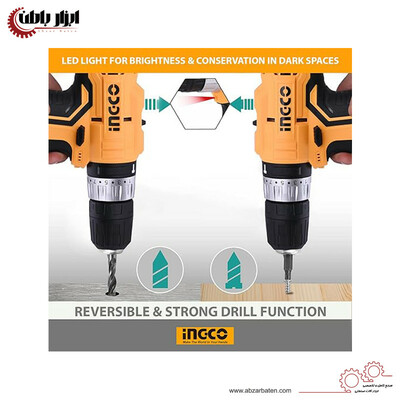 دریل پیچ گوشتی چکشی شارژی اینکو مدل CIDLI12328-12V