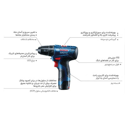 دریل پیچ گوشتی شارژی بوش مدل GSR 120-LI