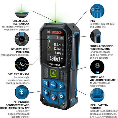متر لیزری بوش مدل GLM 50-27 CG