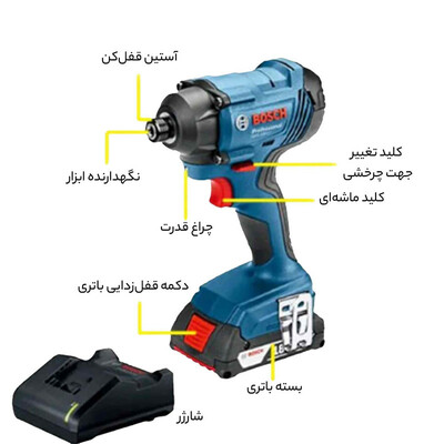 آچار بکس شارژی بوش مدل GDX 180 LI