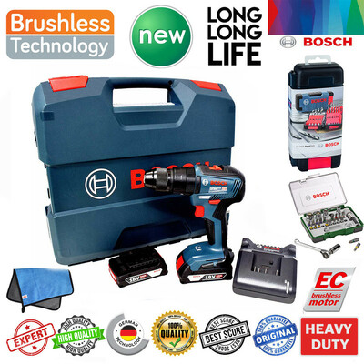 دریل شارژی چکشی بوش مدل GSB 18V-50 EC Motor + 3 Extra