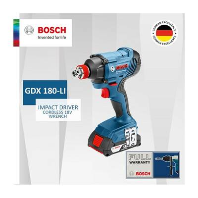 دریل پیچ گوشتی چکشی شارژی بوش مدل GDX 180-LI
