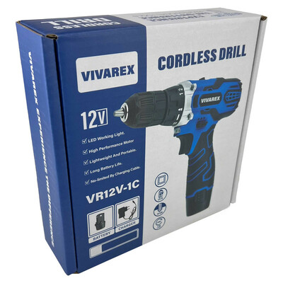 پیچ گوشتی شارژی ویوارکس مدل VR12V-1C-BLUE