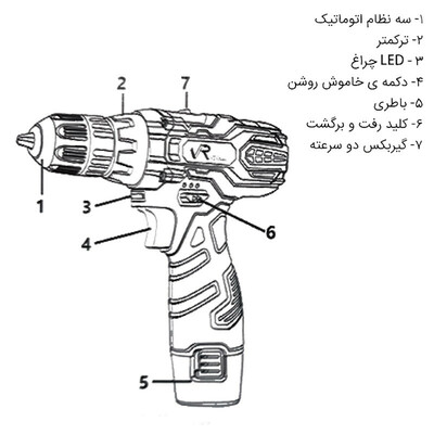 پیچ گوشتی شارژی ویوارکس مدل VR12V-1C