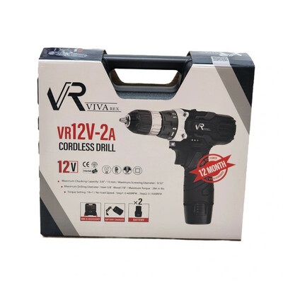 مجموعه 30 عددی دریل پیچ گوشتی شارژی ویوارکس مدل 12V