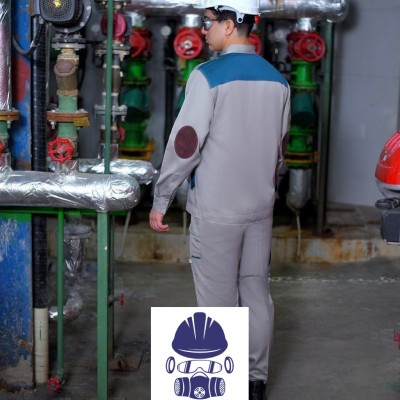 لباس کار پروشات مدل پولاد استخوانی سبز