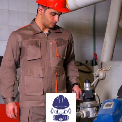 لباس کار پروشات مدل پولاد شکلاتی نارنجی