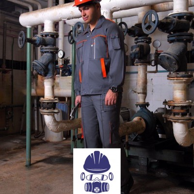 لباس کار پروشات مدل سناتور طوسی نارنجی