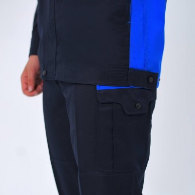 لباس کار پروشات مدل سهند سرمه ای آبی شالی