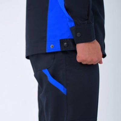 لباس کار پروشات مدل سهند سرمه ای آبی شالی