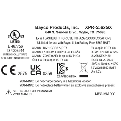 چراغ قوه ضد انفجار نایت استیک مدل night stick XPR-5562GX