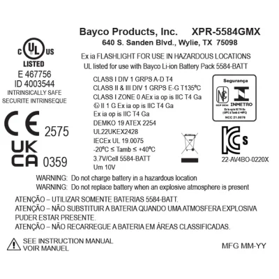 چراغ قوه ضد انفجار نایت استیک مدل night stick XPR-5584GMX