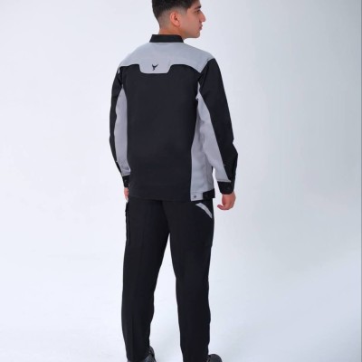 لباس کار پروشات مدل سهند مشکی استخوانی