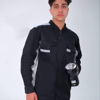 لباس کار پروشات مدل سهند مشکی استخوانی