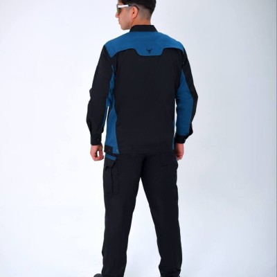 لباس کار پروشات مدل سهند مشکی سبز