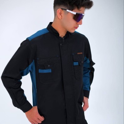 لباس کار پروشات مدل سهند مشکی سبز