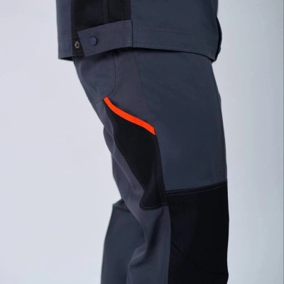 لباس کار پروشات مدل سهند طوسی مشکی نارنجی