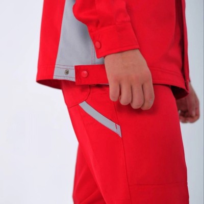 لباس کار پروشات مدل سهند قرمز استخوانی