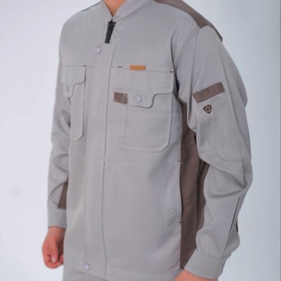 لباس کار پروشات مدل سهند استخوانی شکلاتی