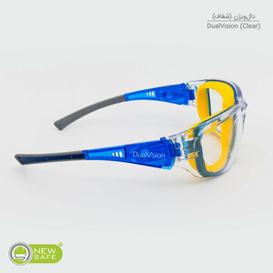 عینک ایمنی نیوسیف مدل دو حالته Dualvision با قابلیت تبدیل به مینی گاگل