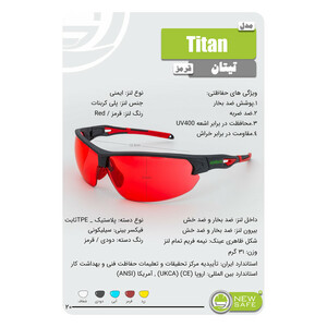 عینک ایمنی نیوسیف مدل Titan
