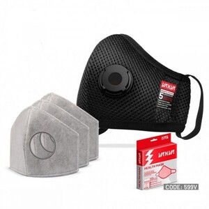 ماسک سوپاپدار N95 یحیی با 3 عدد فیلتر کد 599V
