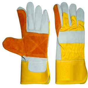 دستکش ایمنی مدل چرمی کف دوبل