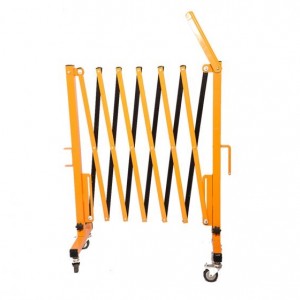 راهبند آکاردئونی فلزی چرخ دار