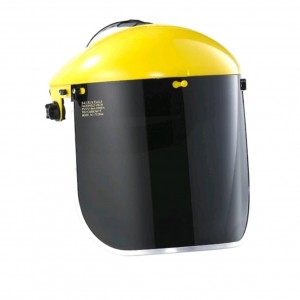 هدگیر و شیلد محافظ صورت تک پلاست دودی