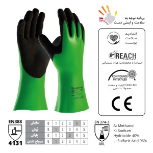 دستکش ATG مدل ضد اسید مکسی کم – ساق ۳۵ سانتی متری