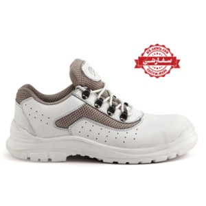 کفش ایمنی ارک مدل ریما چرم سفید (فروش عمده)