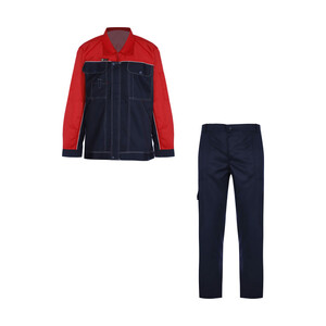 لباس کار مهندسی دو تیکه قرمز سرمه ای